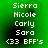 Green background with white pixelated text listing names and a phrase in four identical arranged in a