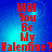 Red text on blue background reads 'Will You Be My Valengne?' with pixelated distortion across all four quadrants.