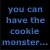 Pixelated image split into two showing Cookie Monster and Elmo with text about choosing between them