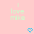 Light pink background with two identical pixelated text blocks reading "I love mike" in light green, each above a blue heart icon.
