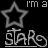 Animated contact sheet of a 4x3 grid showing sequential frames of an icon with glowing star outlines and text "I'm a STAR" on black background, with one frame missing in bottom-right corner.
