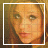 A contact sheet of 17 animated frames showing a woman's face with changing text below her, arranged in a 5x4 grid with one empty space.