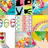 Animated icon with repeating 'LOVE' text, rainbow arcs, and floral patterns on a multicolored background.
