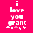 Pixelated text on bright pink background with animated heart symbols changing color.