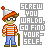 Pixel art character in orange-and-white striped shirt, blue pants, and orange hat with white tip stands beside gray text reading 'SCREW YOU WALDO. GO FIND YOURSELF.'