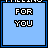 blue square with pixelated text "FALLING FOR YOU" and small pink hearts, showing animation changes in letter color and heart positions