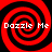 Four identical red and black spiral patterns arranged in a with white text reading "Dazzle Me" over each spiral