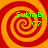 Four identical spiral patterns in red and orange with green text reading 'Summer 07' on each spiral.