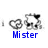 Pixelated cartoon cow icon with heart symbol and blue text labels, showing animation changes