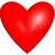 Two red heart icons on white background, one broken heart icon with jagged edges and a single drop below it.