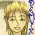Pixelated static image of a person with light brown hair and closed eyes, wearing dark clothing against a pale background.