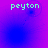 Four display the word 'peyton' in green pixelated text over a purple-to-blue gradient background with a small dark circular shape