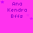 A static image with a bright pink background displays repeated text "Ana Kendra Bffs" in purple pixelated font, accompanied by small purple and white stars.