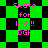 Pixelated green and black checkered background with pink text reading "Skate for life!!! DGK" in four identical quadrants.