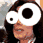 Animated contact sheet of a cartoon character with exaggerated white eyes and black pupils, showing six sequential frames of eye movement against a gray background.