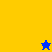 Pixelated icon split into yellow and blue sections with yellow text reading "Im a star you just don't know" and two star symbols, one blue and one yellow.