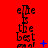 Red background with repeated black text 'elle is the best one of' and blue symbols; blue symbols change from plus to star to X across frames.