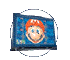 Animated icon shows a cartoon character with orange hair and blue eyes inside a blue frame, transitioning to a cityscape at sunset.