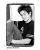 Black-and-white pixelated static icon showing a person with short dark hair wearing a dark top, positioned against a light background within a rectangular frame.