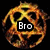 Animated circular icon with fiery orange-yellow pattern and black background, displaying text variations across frames.