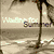 A static image of a beach scene with palm trees, ocean waves, and text overlays reading "I'm looking for Summer" and "i miss summer."