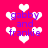 A static image with a bright pink background featuring white heart shapes and purple text reading 'gabby and frankie' in multiple locations.
