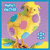 Pixelated yellow chick with blue and pink spots stands on purple background, next to light blue text reading 'Happy Easter!' in bold font.
