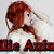 A static image of a red-haired anime-style character with multiple poses and repeated text overlay.