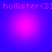 Four identical pink circular gradients on a blue background with repeated text at top and bottom