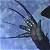 A split-frame contact sheet showing a pixelated hand on the left and green text on a dark background on the right, both from an animated icon sequence.