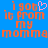 Blue background with orange pixelated text reading 'i got it from my momma' and a pink heart symbol replacing the 'o' in 'got' on the left side.