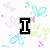 Pixelated cartoon characters with text labels and heart motifs on a white background.