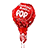 A red lollipop-shaped icon with 'POP' text on top, dripping liquid below, set against a white background.