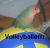 Pixelated static image showing a figure with light skin tones and brown hair against a blurred background of green, yellow, blue, and gray hues.