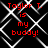 Red text reading "Taylor T. is my buddy!" appears over a black background with white geometric lines, repeated in four identical quadrants.