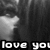 A grayscale buddy icon shows a pixelated figure with light-colored hair against a dark background, with partial text reading 'love you' at the bottom.