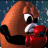 Animated contact sheet showing a cartoon character with brown skin, black arms, and red boxing gloves in various poses against a blue background with white speckles.