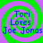 Four identical display blue text 'Tori Loves Joe Jonas' over green and purple spiral backgrounds
