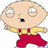 Pixelated cartoon character with large round eyes, black nose, yellow shirt, red overalls, and light brown hair on a white background.
