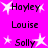 text labels on a bright pink background with white star icons, each label paired with stars in different states