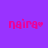 Pixelated pink text 'naira' with a heart symbol on purple background, showing animation changes in brightness and glow effects.