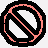 A pixelated no-smoking symbol with a cigarette icon inside a prohibition circle, next to the word "smoking" in matching pink text.