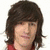 Two side-by-side show a person with long brown hair; left has white background, right shows partial text on light gray background