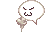 Pixelated chat bubble icon with angry face expression and small smoke cloud, displayed in multiple variations across a