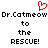 Red pixelated heart symbol above black text reading "Dr.Catmeow Dr.Catmeow to the RESCUE!" in a