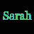 Pixelated text displays names and a phrase in multiple colors on black background.