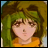 A pixelated anime-style character with green hair and an orange top appears on the left side of a contact sheet, while the right side displays "Anime IM" text above "COM" in white pixelated font against black background.