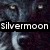 A dark, pixelated wolf face with glowing eyes appears in two ; the left shows 'silvermoon' text, the right shows '23' text