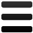 Three horizontally aligned dark gray rectangular bars with rounded corners on a light gray background, each bar slightly darker than the one above it.