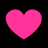 Four pink heart shapes arranged in a on a black background, each heart with a slightly different pixelated appearance across observations